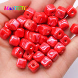 20pcs Multicolor Square Ceramic Beads Jewelry Making Necklace Bracelet 8mm