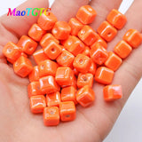 20pcs Multicolor Square Ceramic Beads Jewelry Making Necklace Bracelet 8mm