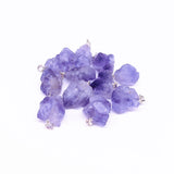 Raw Amethysts Rough Stone Pendant Geode Druzy Cluster Flower Pendant