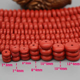 20pcs Natural Red Cinnabars Beads for DIY Charm Beading
