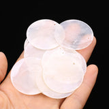 20pcs Natural Shell Bead Round Shape Loose Beads DIY Jewelry Making Earring Bulk
