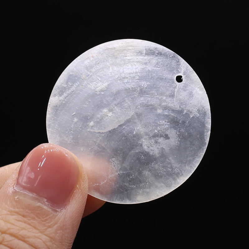 20pcs Natural Shell Bead Round Shape Loose Beads DIY Jewelry Making Earring Bulk