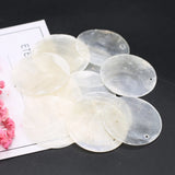 20pcs Natural Shell Bead Round Shape Loose Beads DIY Jewelry Making Earring Bulk