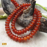 20pcs Red Agate Stone Spacer Beads 6x3mm 8x4mm DIY Jewelry Making Findings