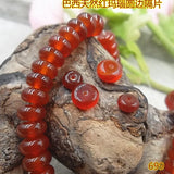 20pcs Red Agate Stone Spacer Beads 6x3mm 8x4mm DIY Jewelry Making Findings