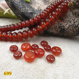 20pcs Red Agate Stone Spacer Beads 6x3mm 8x4mm DIY Jewelry Making Findings