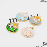 20pcs 20*21mm Shell Enamel Charm Alloy Pendant For Bracelet Making