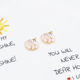 20pcs 20*21mm Shell Enamel Charm Alloy Pendant For Bracelet Making