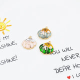 20pcs 20*21mm Shell Enamel Charm Alloy Pendant For Bracelet Making