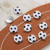 20pcs Football Alloy Charms Connectors DIY Earrings Necklace Pendant Jewelry