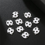 20pcs Football Alloy Charms Connectors DIY Earrings Necklace Pendant Jewelry