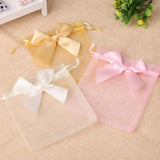 20pcs/lot Organza Gift Bag Bowknot Wedding Candy Bags Jewelry Packing