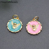 20pcs Pink Enamel Angel Wing Charms for Jewelry Making
