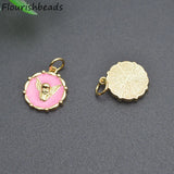 20pcs Pink Enamel Angel Wing Charms for Jewelry Making
