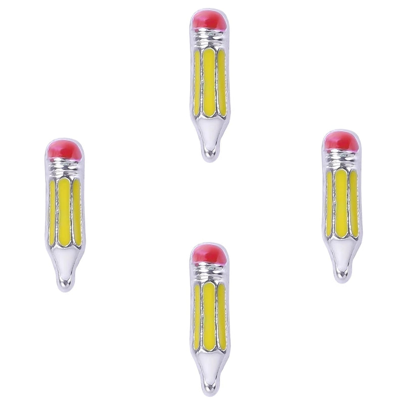 20pcs Pencil Floating Charms for Glass Locket Necklaces