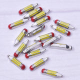 20pcs Pencil Floating Charms for Glass Locket Necklaces