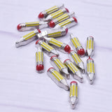 20pcs Pencil Floating Charms for Glass Locket Necklaces