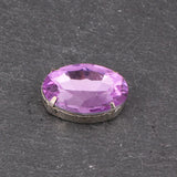20pcs Pink Oval Glass Crystal Rhinestones Sew-on Craft Wedding Accessories