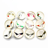 20pcs Pretty High-heeled Shoes Snap Buttons Charms 18mm Glass Fit DIY Bracelets
