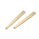 20pcs Raw Brass Hammred Long Strip Bar Charms for DIY Jewelry Making