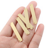20pcs Raw Brass Blank Rectangle Charms for Jewelry Making