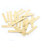 20pcs Raw Brass Blank Rectangle Charms for Jewelry Making