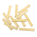 20pcs Raw Brass Blank Rectangle Charms for Jewelry Making