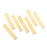 20pcs Raw Brass Blank Rectangle Charms for Jewelry Making