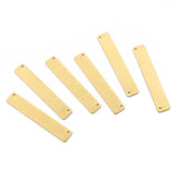 20pcs Raw Brass Blank Rectangle Charms for Jewelry Making