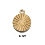 20pcs Raw Brass Sunflower Charms for DIY Earrings Necklace