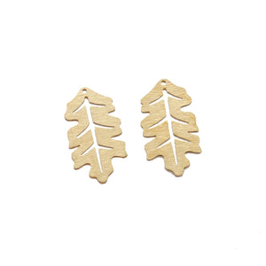 20pcs Raw Brass Textured Leaf Charms for DIY Jewelry Making