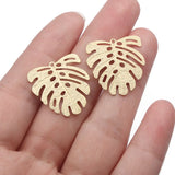 20pcs Raw Brass Textured Leaf Charms Mini Leaves Pendant DIY Earrings Necklace