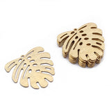 20pcs Raw Brass Textured Leaf Charms Mini Leaves Pendant DIY Earrings Necklace