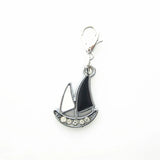 20pcs Rhinestone Sail Boat Charms Lobster Clasp DIY Jewelry Accessories