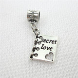 20pcs Secret Love Book Charms European Beads DIY Bracelet