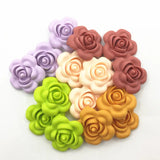 20pcs Silicon Flower Beads Teething Necklace DIY Loose Beads Pendants