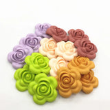 20pcs Silicon Flower Beads Teething Necklace DIY Loose Beads Pendants