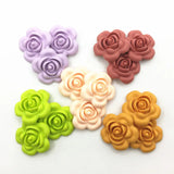 20pcs Silicon Flower Beads Teething Necklace DIY Loose Beads Pendants