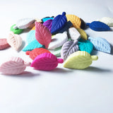 20pcs Silicone Leaf Wrist Pendants Baby Teether Toy BPA Food DIY Chew Charms