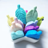 20pcs Silicone Leaf Wrist Pendants Baby Teether Toy BPA Food DIY Chew Charms