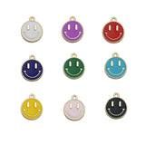 20pcs Smile Enamel Metal Charm Smiling Face Pendants