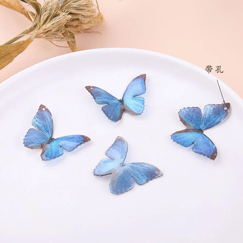 20pcs South Korea Butterfly Hair Accessories DIY Key Chain Bag Hanging Jewelry