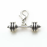 20pcs/lot Barbell Dangle Charms Lobster Clasp DIY Bracelet Pendants Jewelry