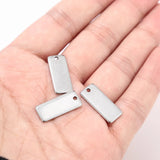 20pcs Square Charm Pendants 9*21mm DIY Jewelry Making Findings Accessories