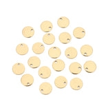 20pcs Stainless Steel Round Dog Tag Charms for Jewelry Making