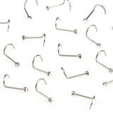 20pcs Stainless Steel Rhinestone Nose Studs Body Piercing Jewelry