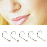 20pcs Stainless Steel Rhinestone Nose Studs Body Piercing Jewelry