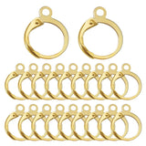 20pcs Stainless Steel French Earrings Hooks 15mm Round Eawire Clasp