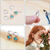 20pcs Stainless Steel French Earrings Hooks 15mm Round Eawire Clasp