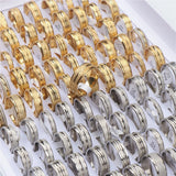 Stainless Steel Wedding Couple Rings Silver Jewelry